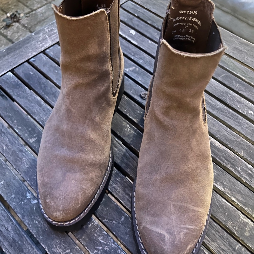 Thursday Boot Company Tan Suede Chelsea Boots
